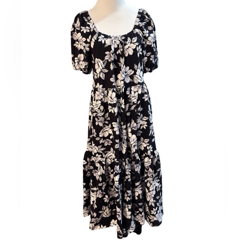 NWOT C Wonder by Christian Siriano Black & White Floral Dress
